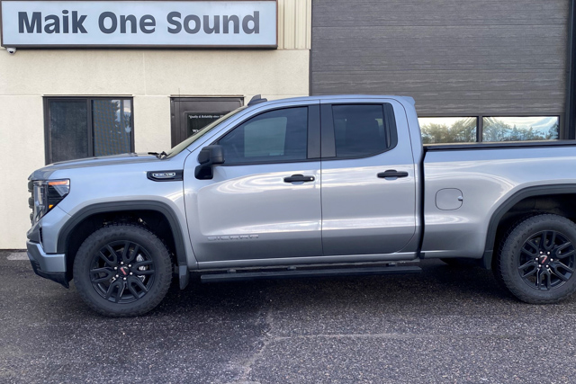 GMC 2023 Sierra 1500 with professional window tint in North Bay